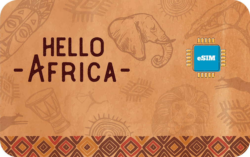 Africa eSIM with 1GB data for 30 days with coverage in 36 countires