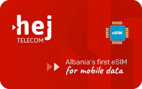 Albánia 20GB adatforgalmú eSIM 30 napig